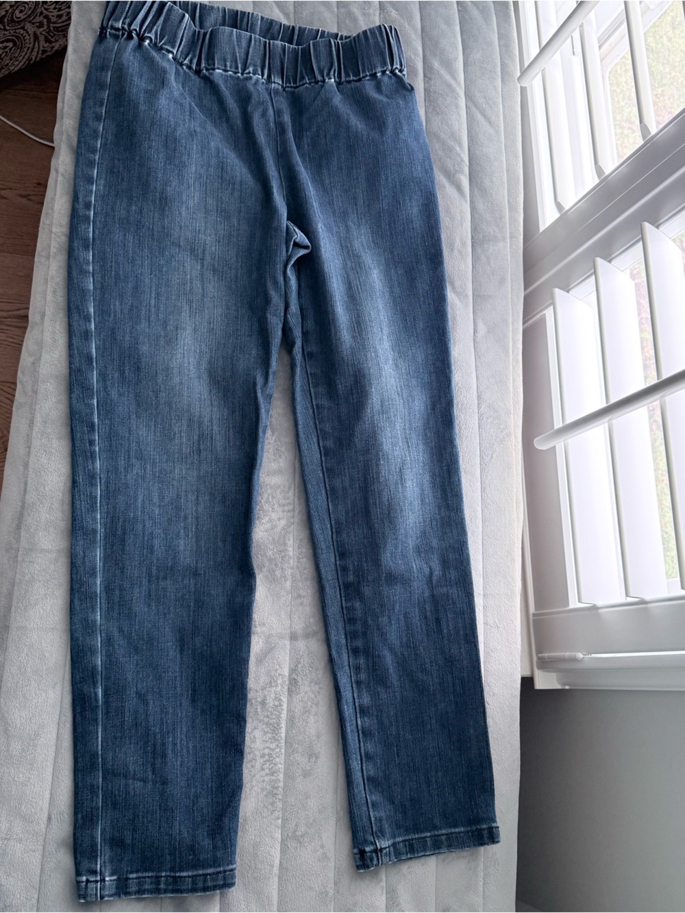 Women’s Elastic Waist Blue Denim Jeans